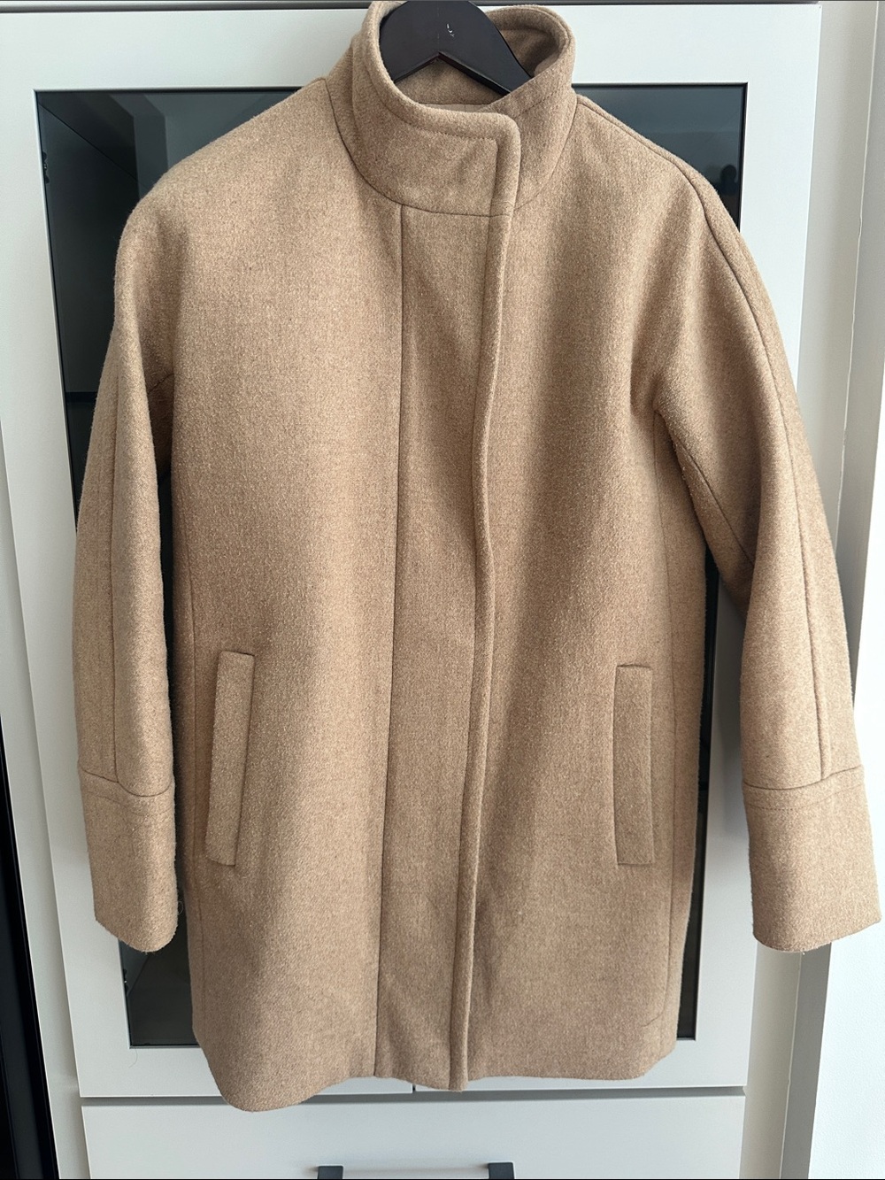 J. Crew Women's Camel Wool-Blend Pea Coat